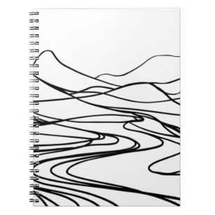 Caderno Espiral Diário monocromático de tranquilidade