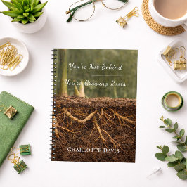 Caderno Espiral Diário motivacional de bambu para mulheres de negó
