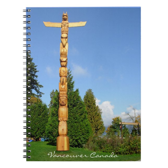 Caderno Espiral Diário Notebook Totem Pole Souvenir (Frente)