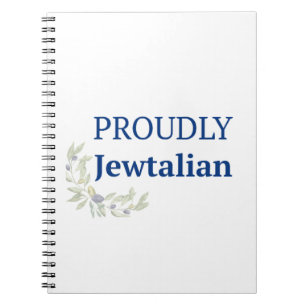 Caderno Espiral Diário Orgulhosamente Jewtaliano Presente Judaic
