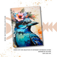 Diário para notebook Boho Bird