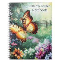Diário para notebook Butterfly Garden