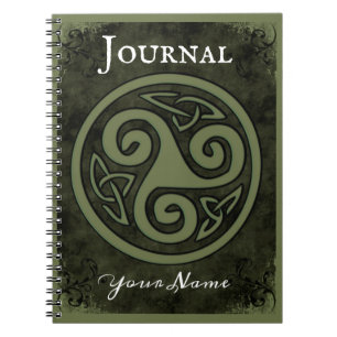 Caderno Espiral Diário para notebook Celtic Triskele ou Triskelio