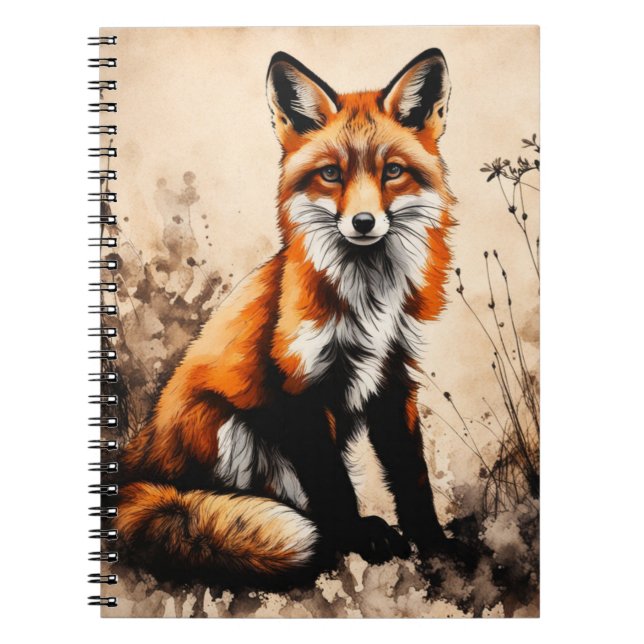 Caderno Espiral Diário para Notebook Fox (Frente)