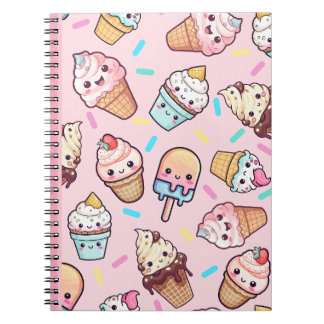 Caderno Espiral Diário para notebook Impressão Kawaii bonito