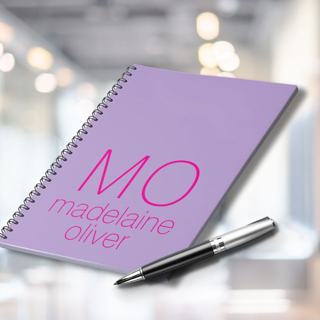 Caderno Espiral Diário para Notebook Monograma Puro Inicial Person (Criador carregado)