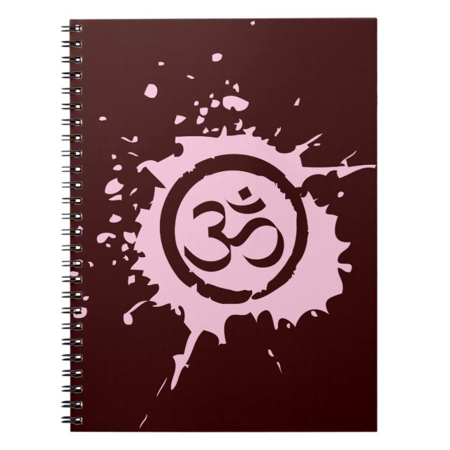 Caderno Espiral Diário para Notebook Planeta Orgânico Aum Rosa (Frente)