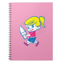Diário para notebook sorvete Girl