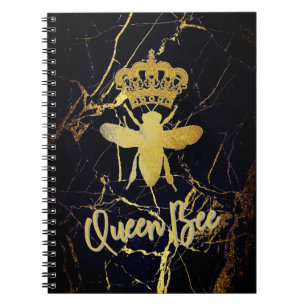 Caderno Espiral DIÁRIO para Notebook Spiral Preto-BRAÇO DE ABELHA