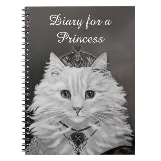 Caderno Espiral Diário para uma princesa - rainha do gato dos
