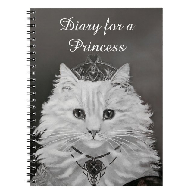 Caderno Espiral Diário para uma princesa - rainha do gato dos (Frente)