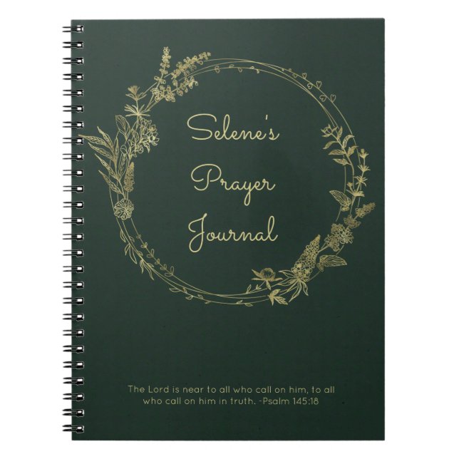 Caderno Espiral Diário personalizado da oração (Frente)