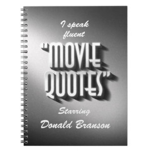 Caderno Espiral Diário personalizado das citações do filme