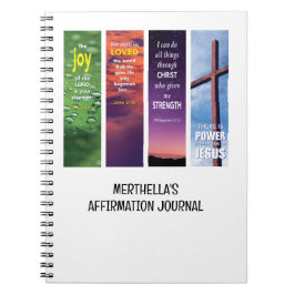 Caderno Espiral Diário Personalizado de AFIRMAÇÃO À BÍBLIA Cristã