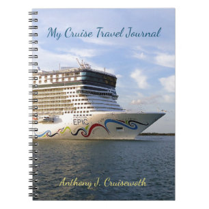 Caderno Espiral Diário Personalizado de Arco de Navio Cruzado Dec