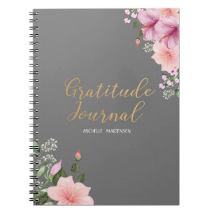Caderno Espiral Diário Personalizado de Gratidão