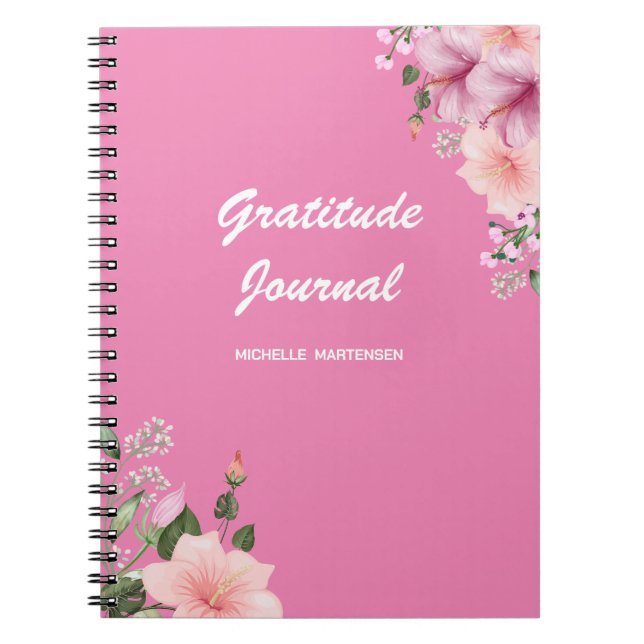 Caderno Espiral Diário Personalizado de Gratidão (Frente)