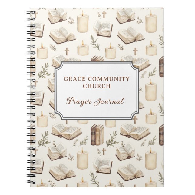 Caderno Espiral Diário Personalizado de Oração da Igreja (Frente)