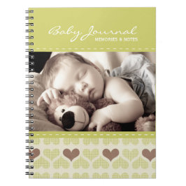 Caderno Espiral Diário personalizado do bebê