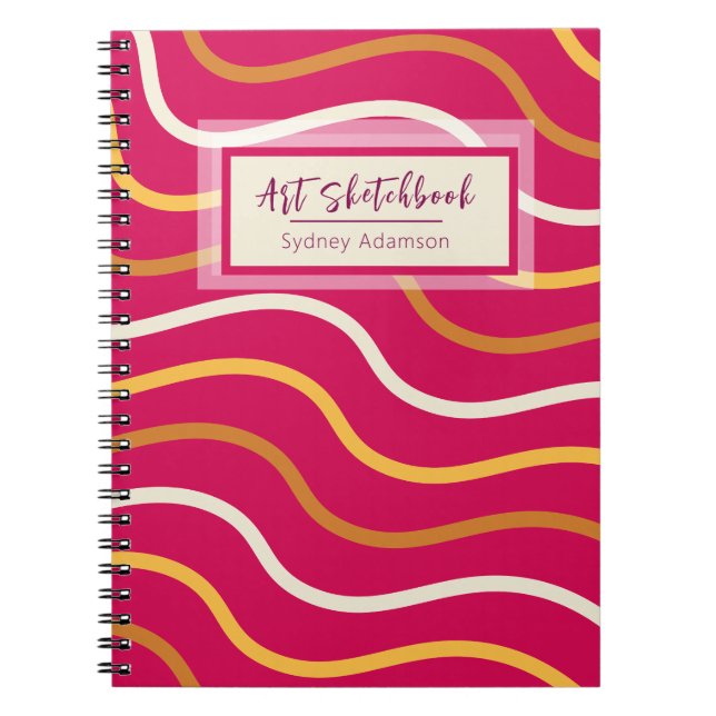 Caderno Espiral Diário Personalizado do Tema BOHO/ (Frente)