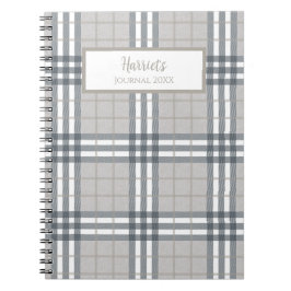 Caderno Espiral Diário Personalizado Xadrez das Terras Altas