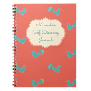 Caderno Espiral Diário personalizável de detecção automática de pá