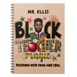 Caderno Espiral Diário Personalizável do Educador Negro