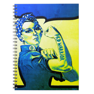Caderno Espiral Diário PKD WARRIOR - Diário de Comida - Mulher ret