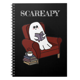 Caderno Espiral Diário Preto Escarlate