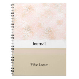 Caderno Espiral Diário rosa e taupe