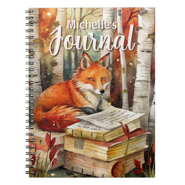 Caderno Espiral Diário Russo Vintage Fox Books Woodland (Frente)