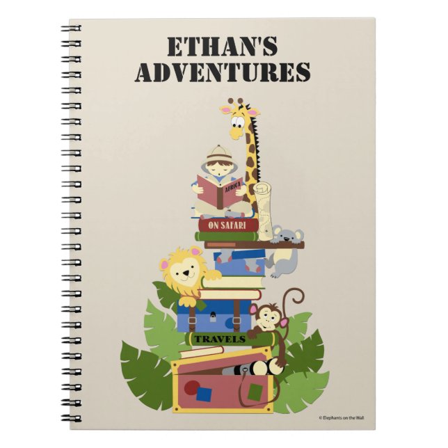 Caderno Espiral Diário Safari (Frente)