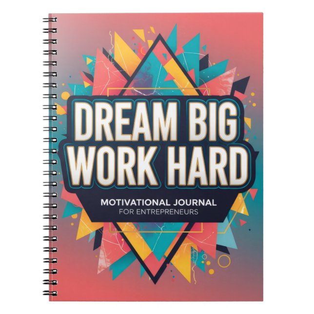 Caderno Espiral Diário Sonhe Grande para Empreendedores (Frente)