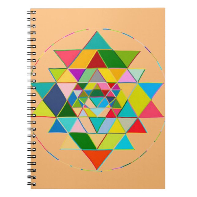 Caderno Espiral Diário Sri Yantra (Frente)