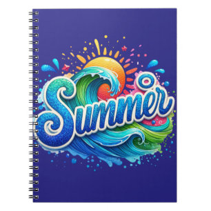Caderno Espiral Diário Summer Waves