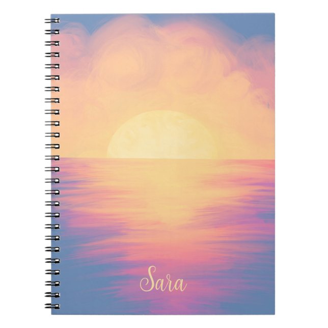 Caderno Espiral Diário sunset (Frente)
