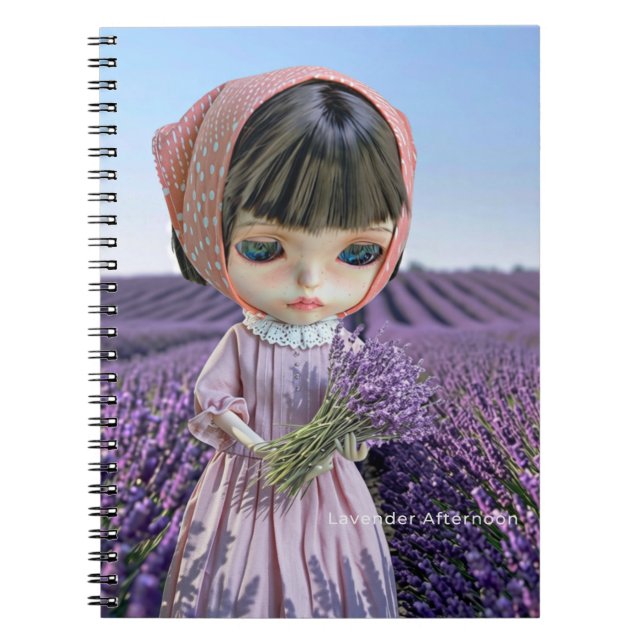 Caderno Espiral Diário ・Tarde de Lavanda (Frente)