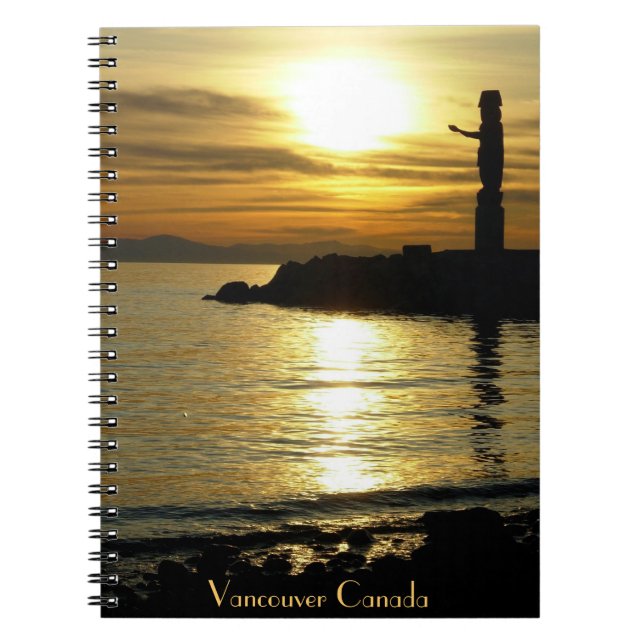 Caderno Espiral Diário Vancouver Notebook Seascape Souvenir (Frente)