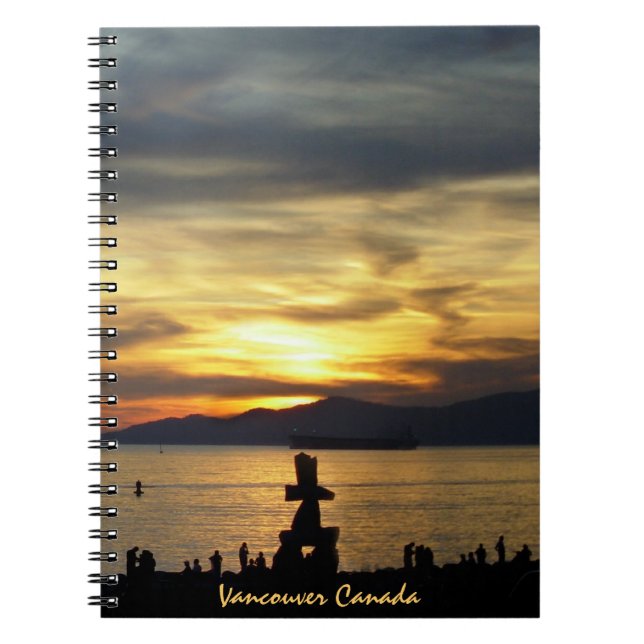 Caderno Espiral Diário Vancouver Notebook Seascape Souvenir (Frente)