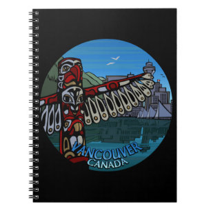 Caderno Espiral Diário Vancouver Notebook Vancouver Souvenir