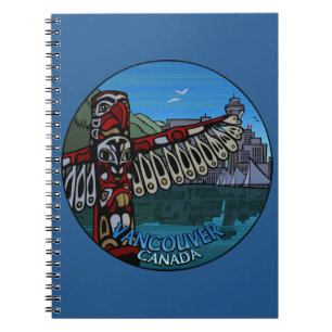 Caderno Espiral Diário Vancouver Notebook Vancouver Souvenir