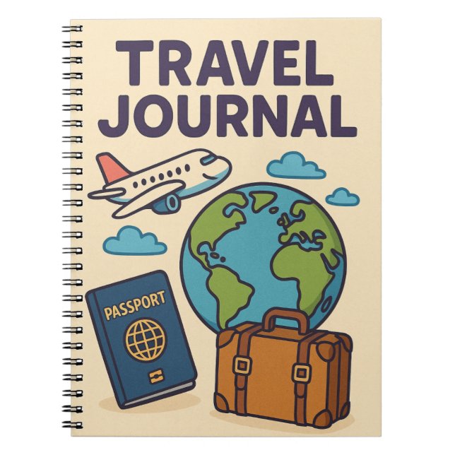 Caderno Espiral Diário viagem (Frente)