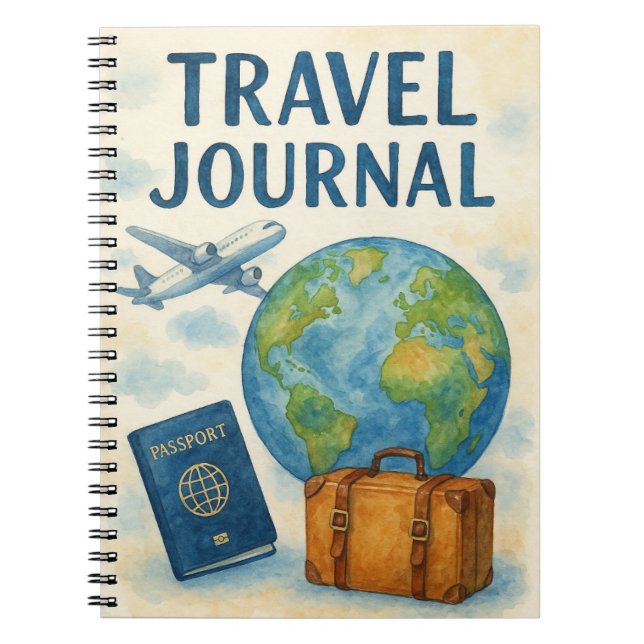 Caderno Espiral Diário viagem (Frente)