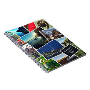 Caderno Espiral Diário Viagem de Colagem de Fotos Nova Zelândia