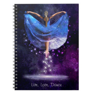 Caderno Espiral Diário Viva, Ame, Dançe