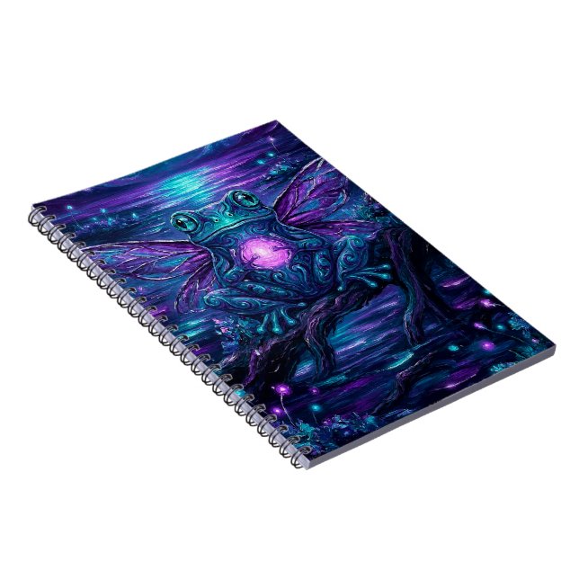 Caderno Espiral DiárioFantasiaGlowFrog (Lado Direito)