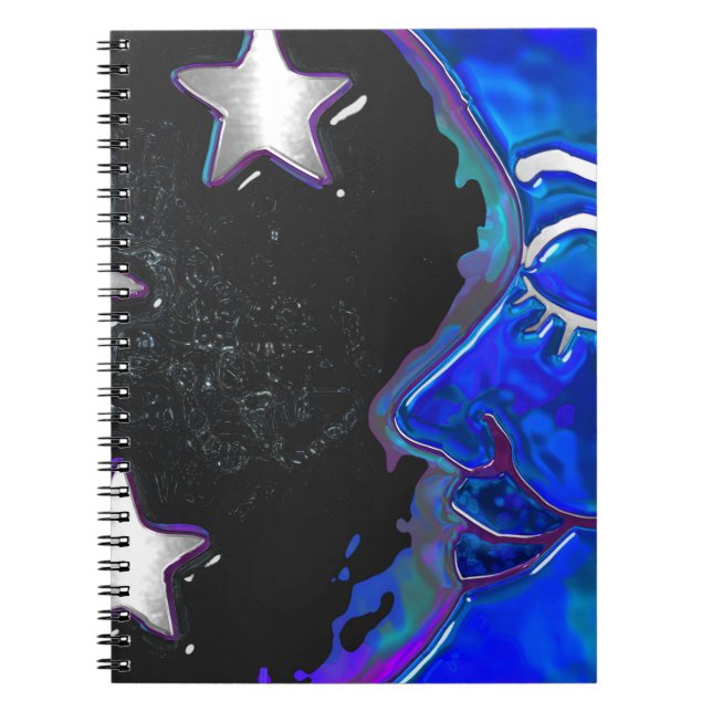 Caderno Espiral Diários de Mommentos Celestiais de Arte Folclórica (Frente)