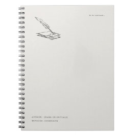 Caderno Espiral Diários Epistolares Inspirados na Regência Dark Ac
