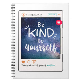 Caderno Espiral Dica de autoatendimento - Seja gentil consigo mesm