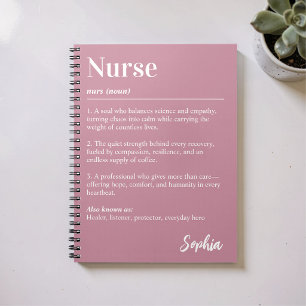 Caderno Espiral Dicionário Personalizado de Enfermeira Definição R